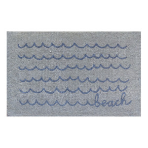 Beach Waves Grey Doormat - Regular